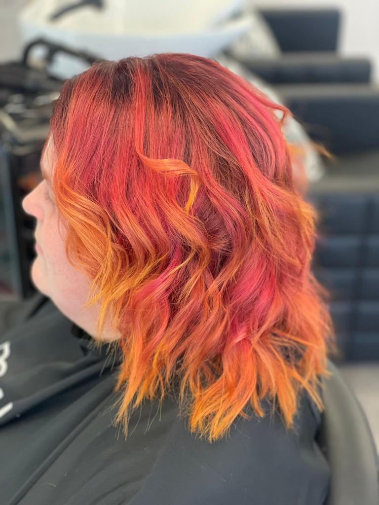 Fire hair colour side