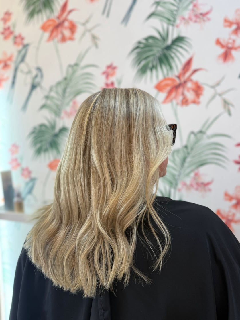 creamy blonde hair tones professional hair colourist