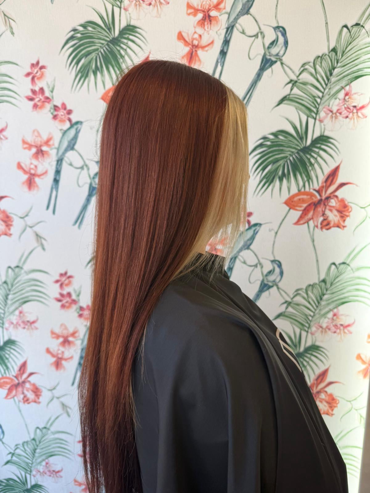 Money piece and red toned colour refresh