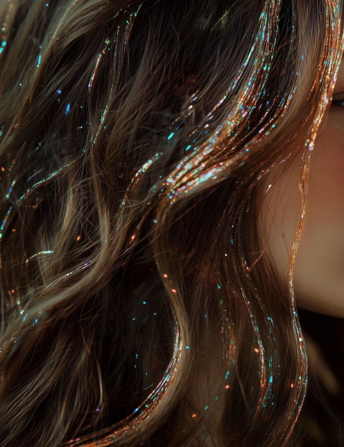 exaggerated hair tinsel